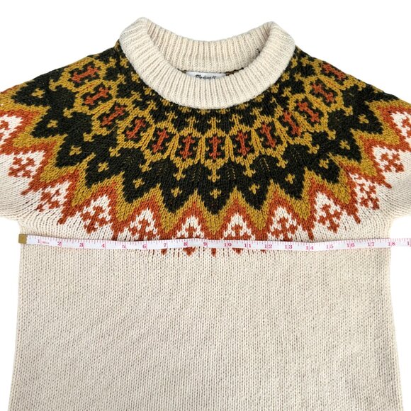 Madewell Fair Isle Sweater Small Wool Alpaca Blend Cozy Winter Knit S - Picture 5 of 9